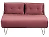 Schlafsofa 2-Sitzer VESTFOLD Samtstoff Rosa