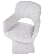 Dining Chair Swivel VALLBY Fabric Light Grey_1086672