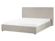 Ottoman Bed LAVAUR Velvet Taupe 160 x 200 cm (EU King Size)_985966