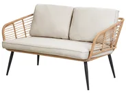 Lounge Set mit Tisch 4-Sitzer CORINTH II Polyrattan Naturfarben_812344