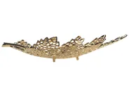 Set of 3 Trinket Dishes Leaf PEMALI Metal Gold_848970