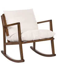 Rocking Chair KJEVIK Wood Brown/ Light Beige_1070514