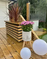 Blumentopf mit Beinen PREWEZA 23 cm Cremeweiß_1001541
