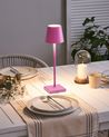 Kabellose LED Tischlampe BACEIRO Metall Rosa