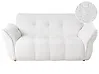 Sofa 2-Sitzer HALBA Bouclé Weiß