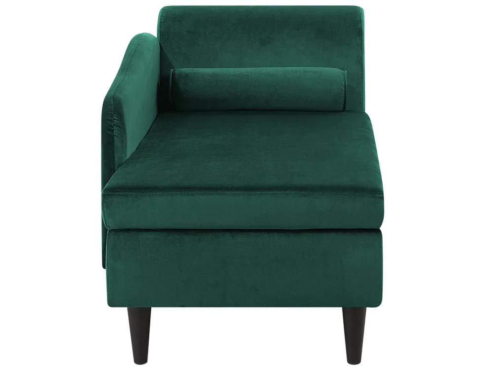 Right-Hand Chaise Longue LUIRO with Storage Velvet Dark Green_772129