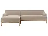 Ecksofa SOSJO Stoff Taupe rechtsseitig