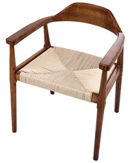 Lot de 2 chaises de salle à manger OAKDALE Bois Marron foncé/beige_985733
