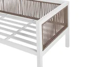 Garten Ecksofa mit Tisch 4-Sitzer BORELLO Metall Beige linksseitig_803159