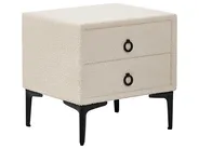 Bedroom Set SEZANNE Boucle Off-White 160 x 200 cm (EU King Size)_939791