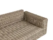 Garten Ecksofa mit Ottomane 6-Sitzer PALERMO modular Polyrattan Hellbraun_927952