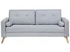 Sofa 2-Sitzer KALMAR Stoff Hellgrau