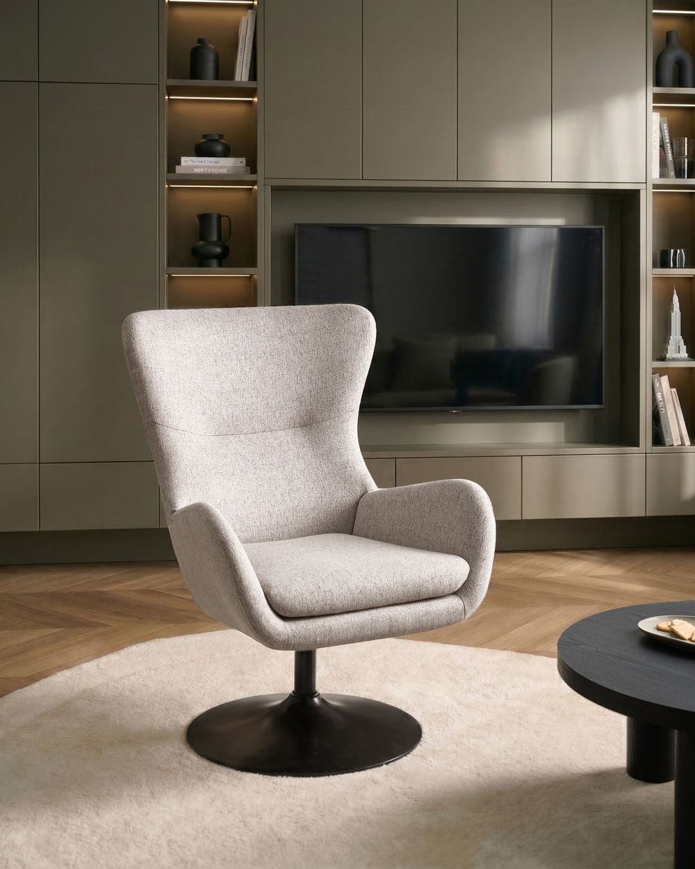 Swivel Armchair VIGGE Beige