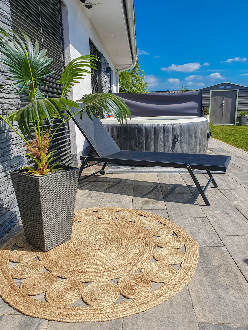 Kunstpflanze FAN PALM 100 cm Grün_824377