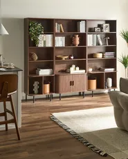 Bücherregal mit 4 Ebenen BRADLEY 180 cm Dunkelbraun_1073055