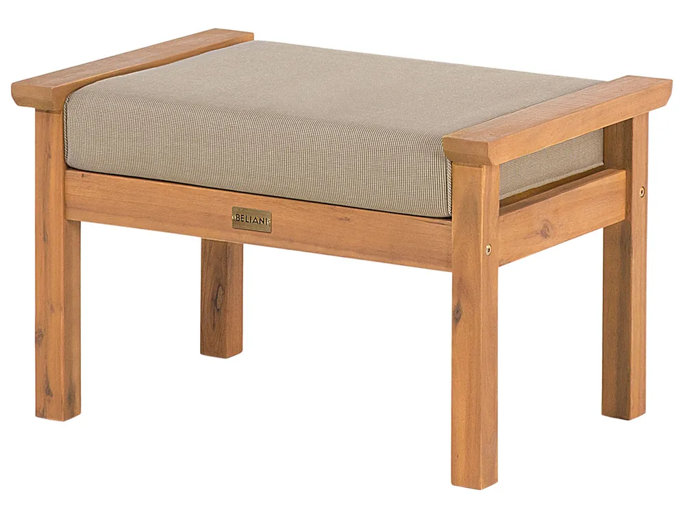 Lounge Set mit Tisch und Ottomane 4-Sitzer MANILA Akazienholz Hellbraun_803185