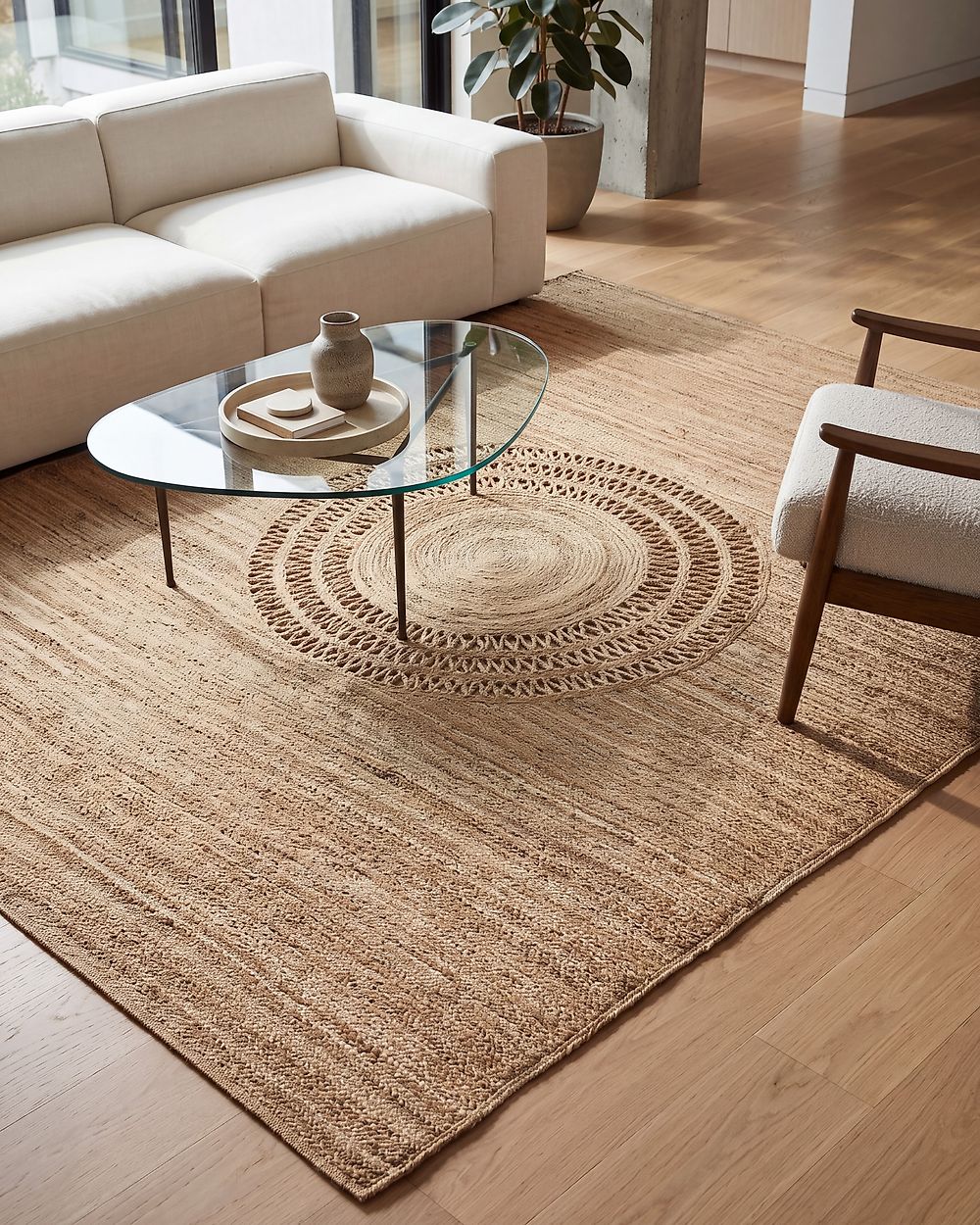 Rug BOGAZOREN Beige 160 x 230 cm Jute