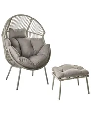 Gartenstuhl MURANO Polyrattan Grau_999792