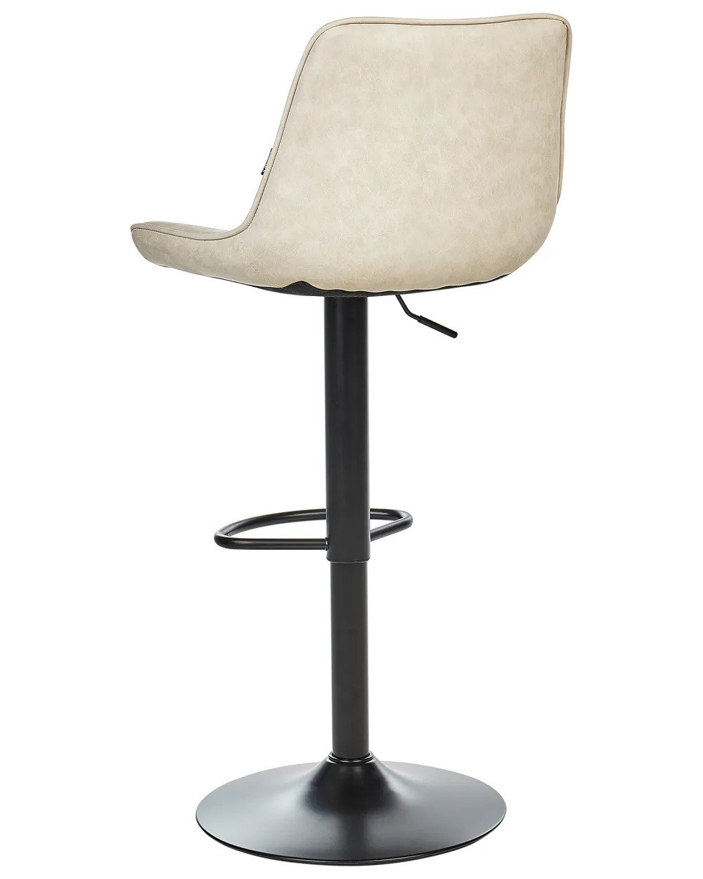 Set of 2 Bar Chairs DUBROVNIK Swivel Faux Leather Light Beige_915964