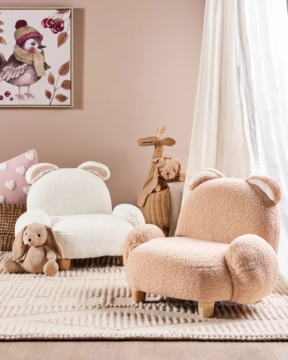 Kindersessel Kaninchen KANNA Bouclé Beige_886859