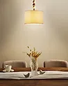 Pendant Lamp LOKY Metal Brass/Beige
