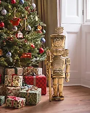 Christmas Decoration KUOPIO 80 cm Nutcracker Gold_1170928