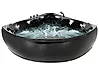 Corner Hot Tub with LED SENADO 2050 x 1500 mm Black