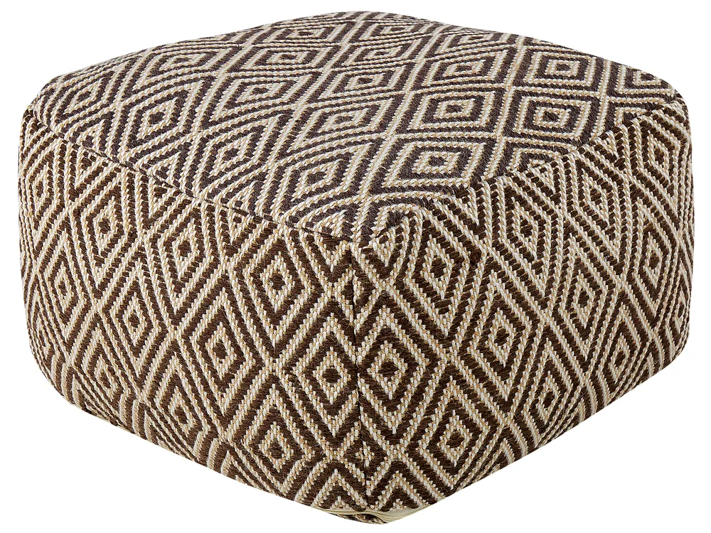 Pouf MANISA Wolle Braun