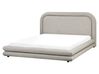 Bett mit Lattenrost Kunstleinen LAVARDENS 160 x 200 cm Taupe