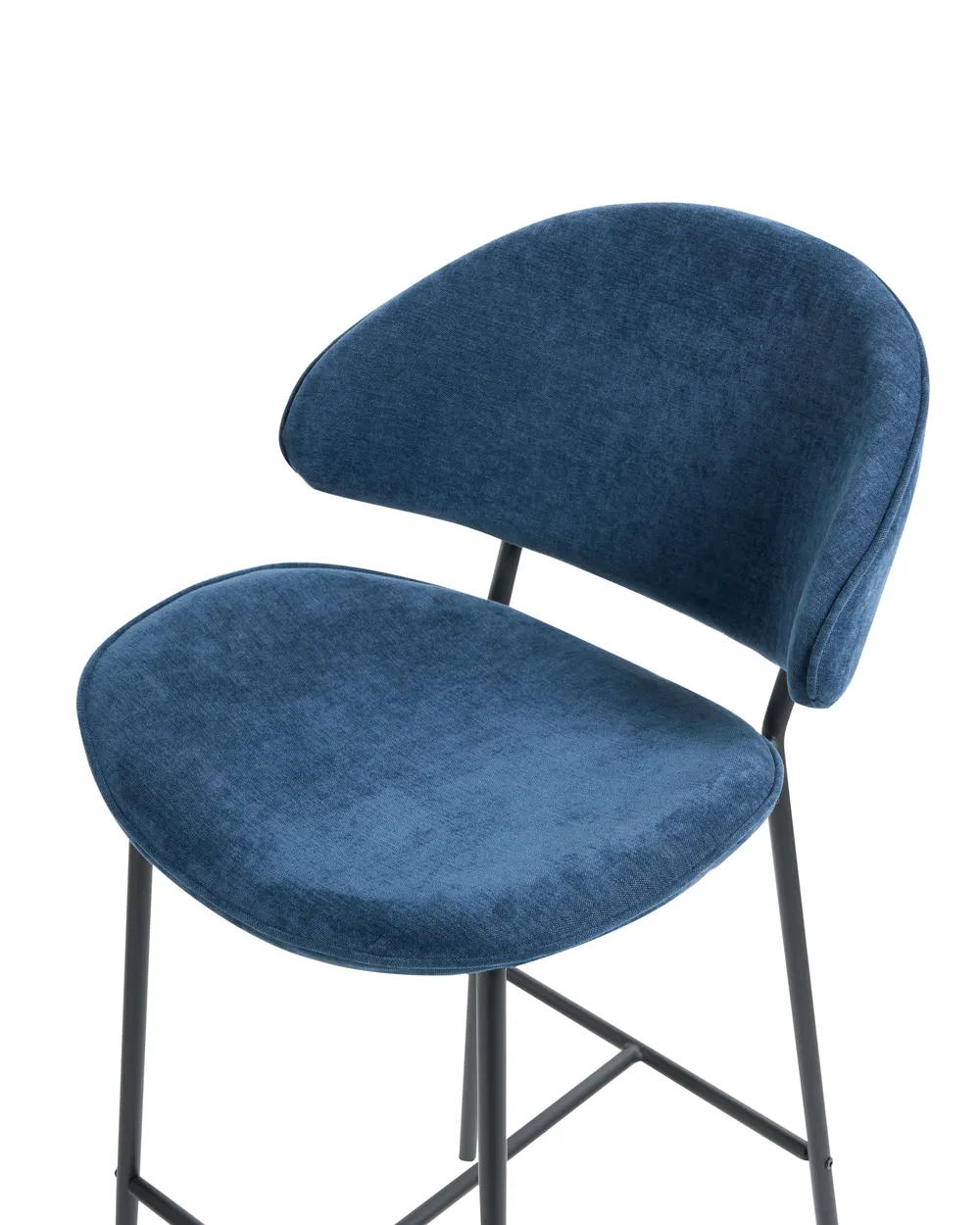 Set of 2 Bar Chairs KIANA Navy Blue_1078881