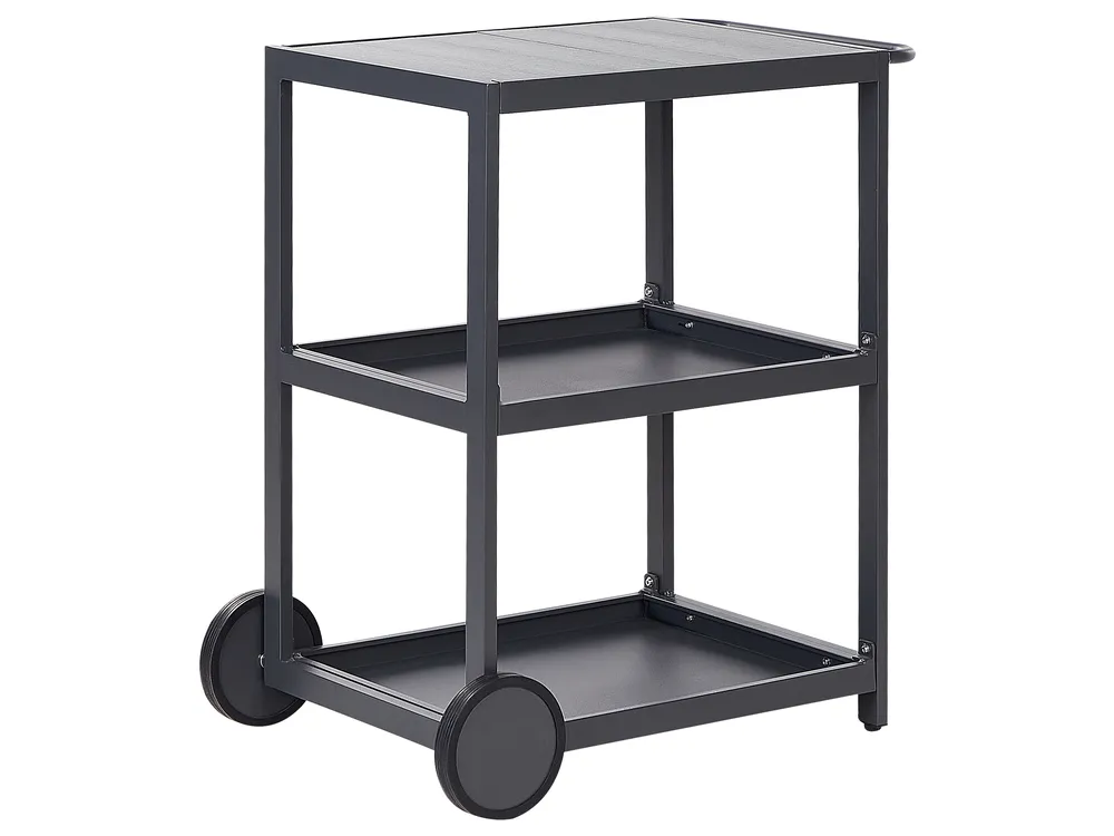 Outdoor Kitchen Set with Sink ORTISEI Graphite Grey Metal_934828