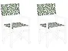 Set of 2 Garden Chair Replacement Fabrics CINE White