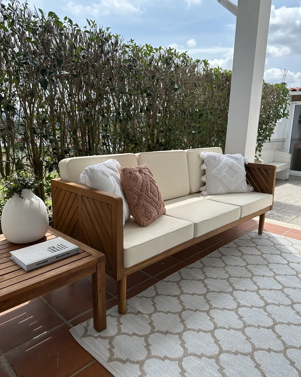 Gartensofa 3-Sitzer BARATTI Akazienholz Braun_863574