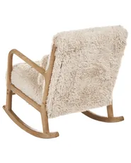 Rocking Chair SKOVDE Faux Fur Light Beige_1098828