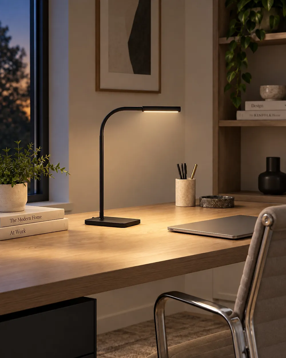 LED Desk Lamp KOURIS with Motion Sensor Metal Black_1178717