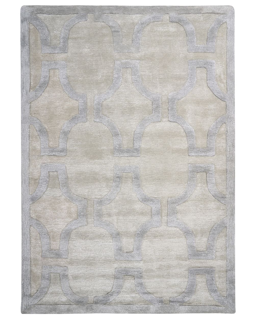 Vloerkleed GWANI Beige 160 x 230 cm Viscose