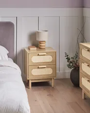 2 Drawer Bedside Table COSTELLO Light Brown_1022740
