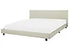 Bett mit Lattenrost Stoff ALBI 180 x 200 cm Beige