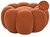 Pouf BEAUFORT Bouclé Braun
