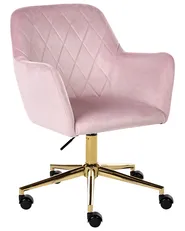 Schreibtischstuhl LELORIA Samtstoff Pastellrosa_1062830