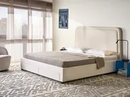 Bett mit Schubladen SARDENT Bouclé Cremeweiß 180 x 200 cm_1009198