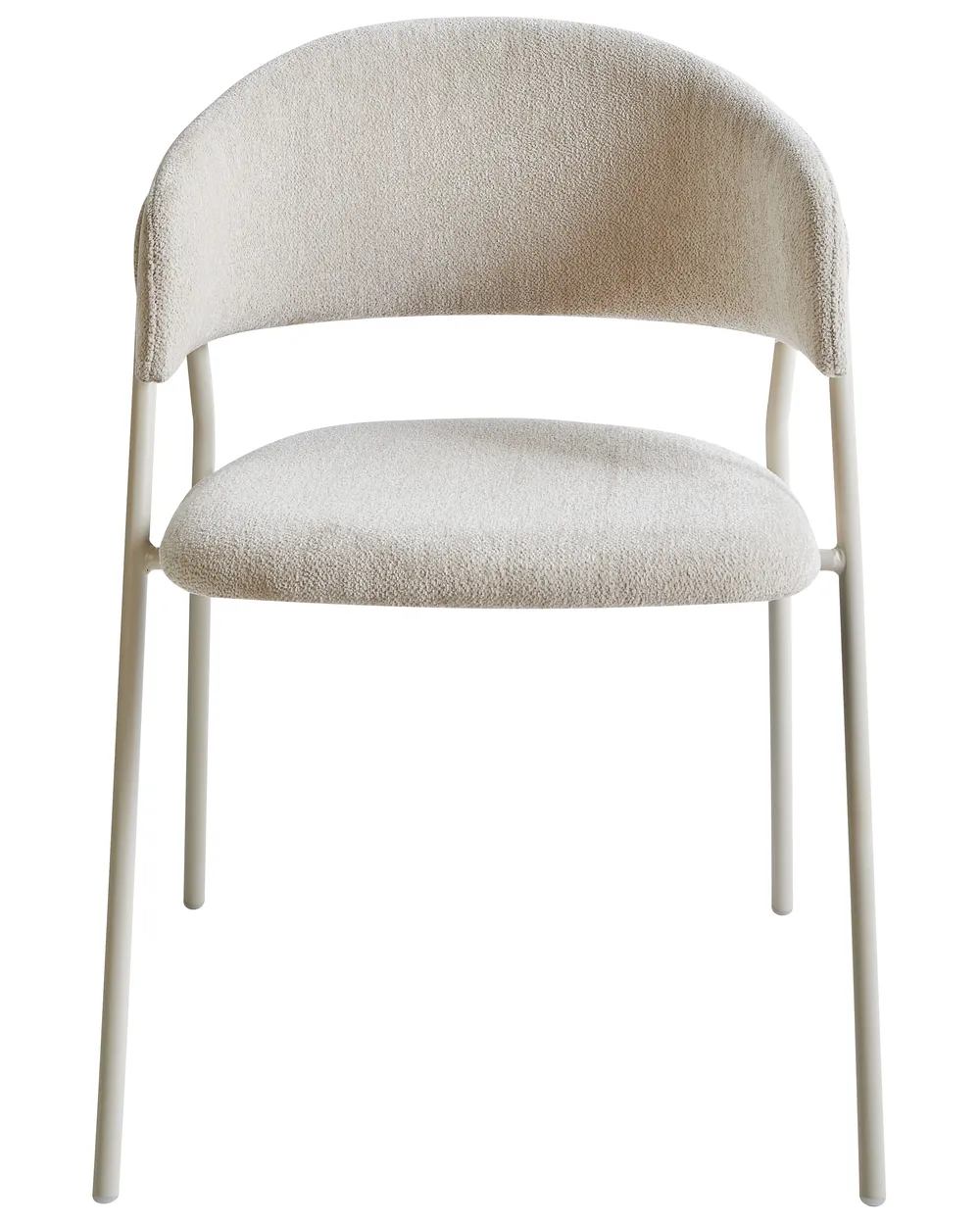 Esszimmerstuhl 2er Set ALANSON Chenillegewebe Hellbeige_968336