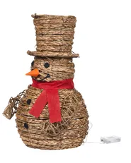 Weihnachtsdekoration LED OLAFSVIK 52 cm Schneemann Naturfarben_1015300