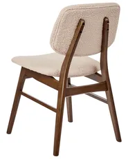 Set of 2 Dining Chairs ELAINE Boucle Dark Brown/ Beige_952259