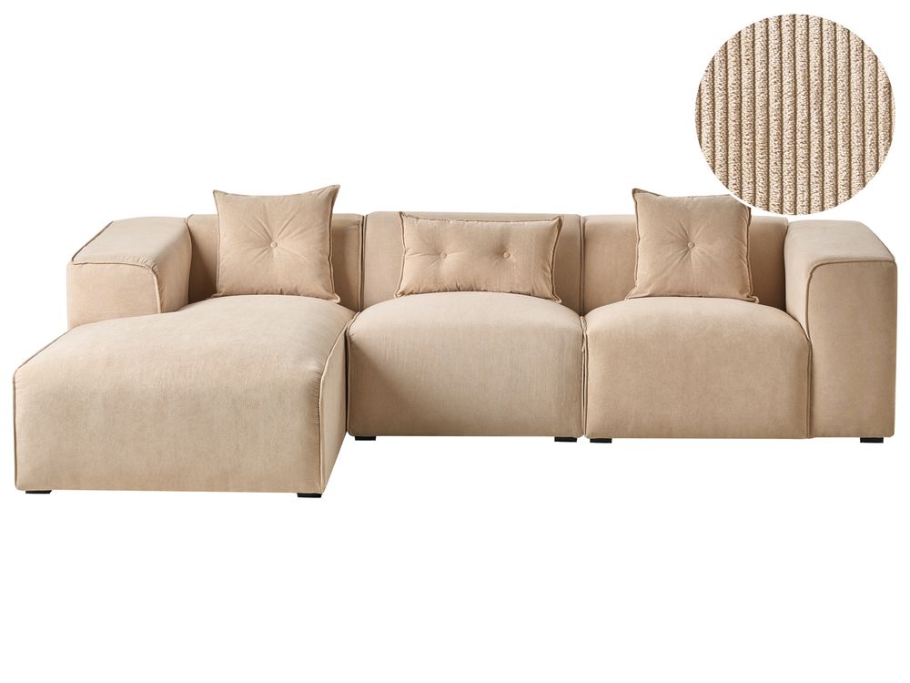 Ugaona sofa DOLVA Manchester bež desnoruki