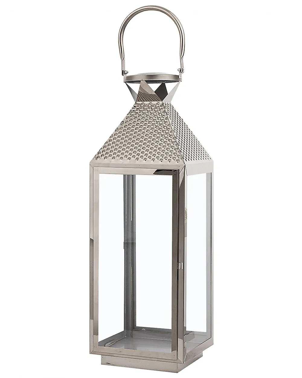 Laterne BALI 55 cm Edelstahl Silber