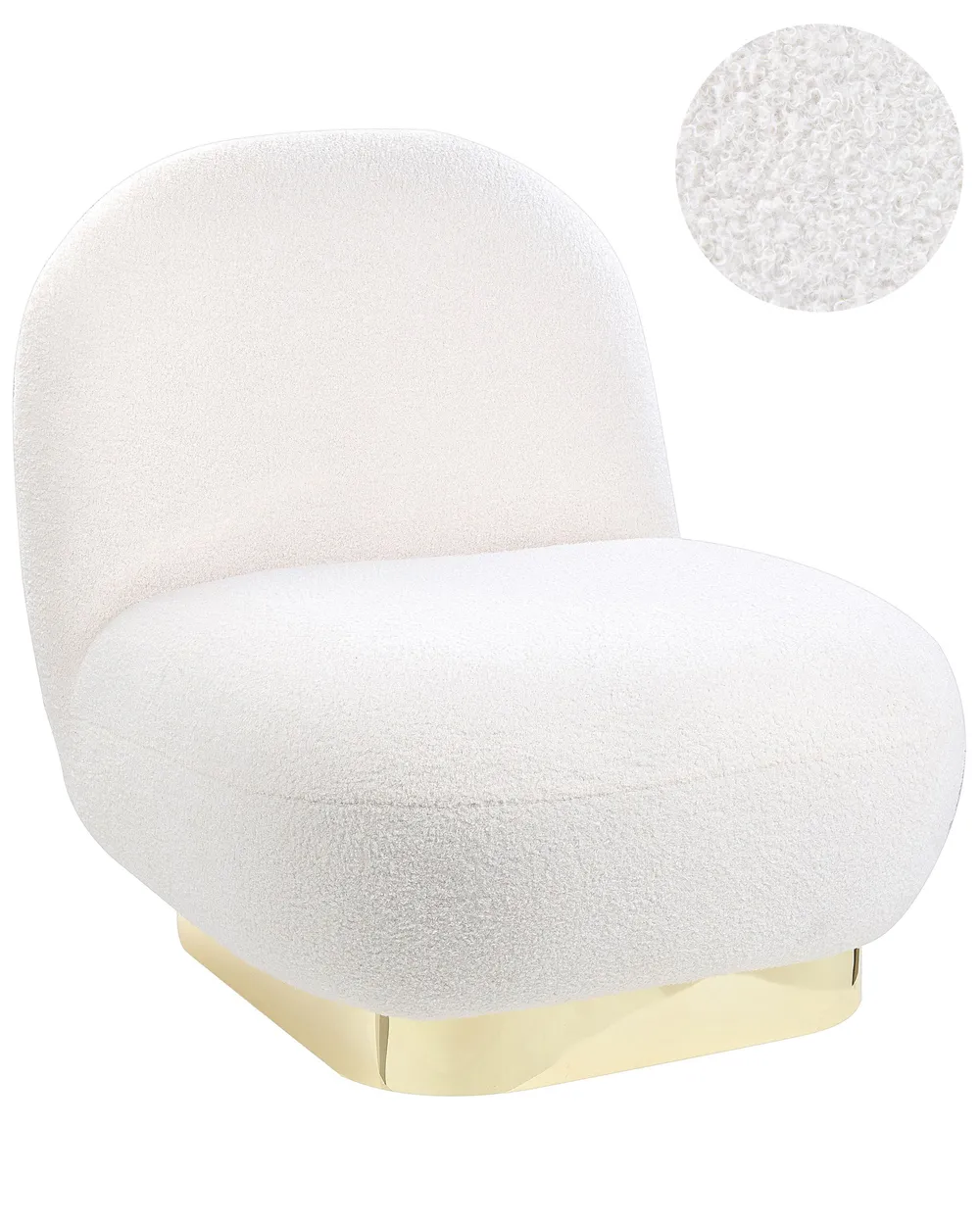 Sessel LOVIISA Bouclé Weiß