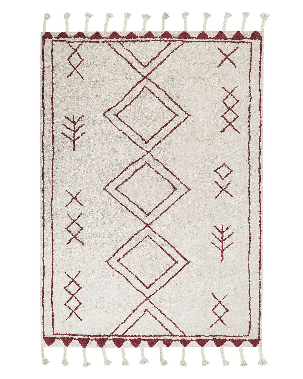 Rug KENITRA Off-White 140 x 200 cm Cotton
