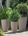 Set mit 2 Blumentöpfen CAMIA 43 cm Beige