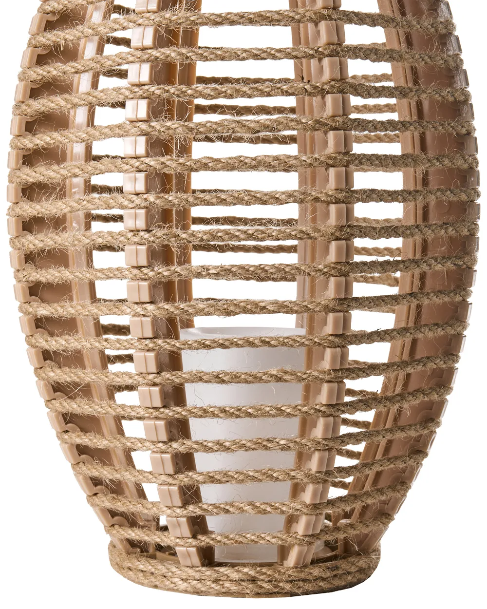 Solarbetriebene Laternen 2er-Set SHANGANI 40 cm Naturfarben_1042041